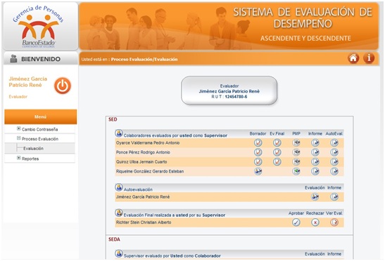 RFASoft_Sistema Evaluación de Desempeño. Banco Estado Corredores de Seguros